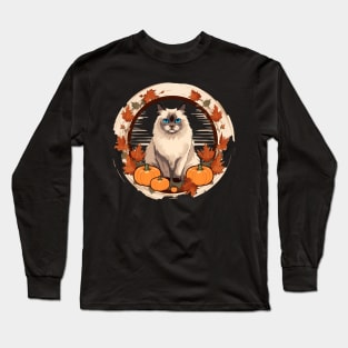 Birman Cat Halloween, Cat Lover Long Sleeve T-Shirt